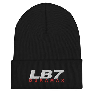 LB7 Duramax Winter Hat Cuffed Beanie-In-Black-From Aggressive Thread